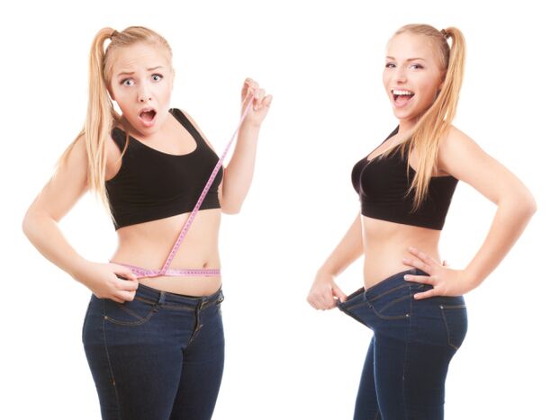 Girl after losing weight