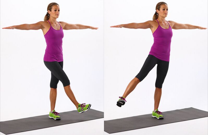Leg swings will help to effectively exercise the thigh muscles